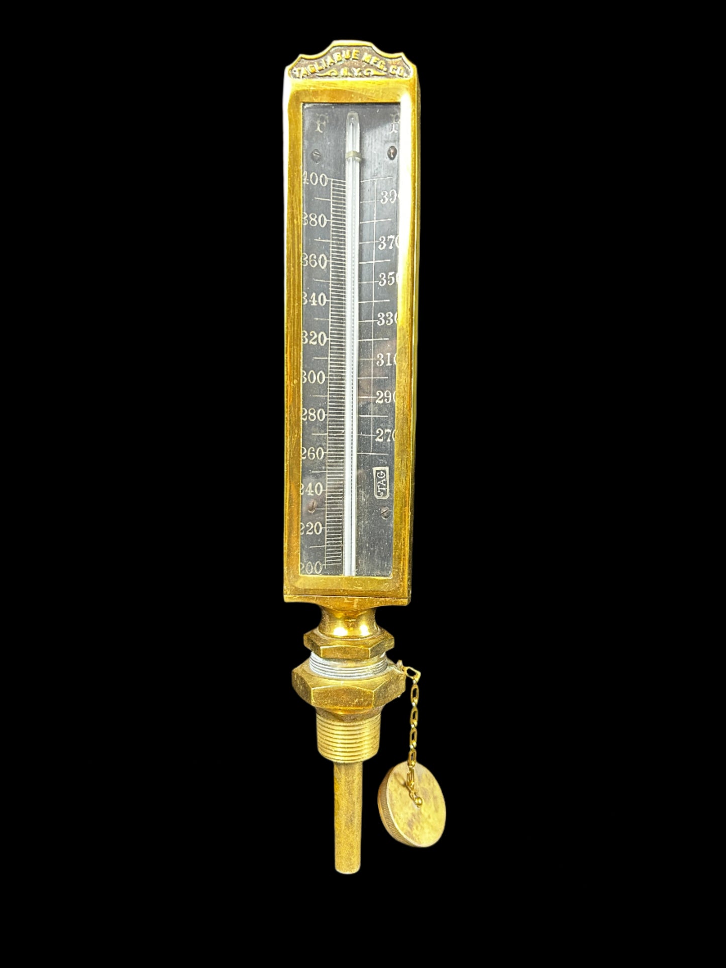 Brass Steam Condensate Thermometer Circa late 1800's