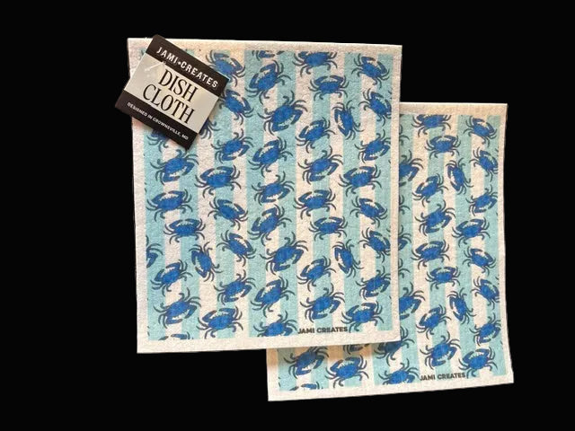 Blue Crab Swedish Dish Cloth