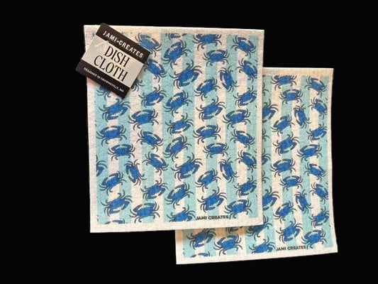 Blue Crab Swedish Dish Cloth