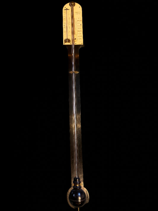 Barometer Gregory Exeter Co. Dual Instrumentation Barometer/Thermometer England 19th Century
