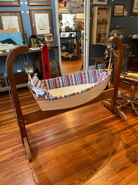 Handmade Wooden Boat Cradle