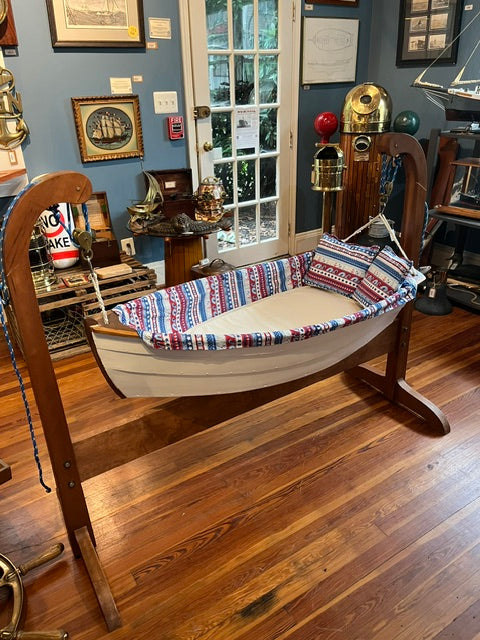 Handmade Wooden Boat Cradle