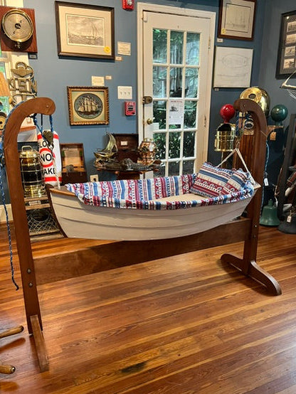 Handmade Wooden Boat Cradle