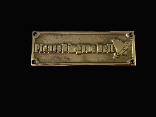 Please Ring the Bell plaque
