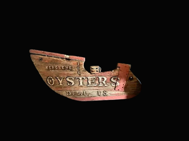 Handmade Eastern Shore Oysters Sign by Patrick Fitzgerald