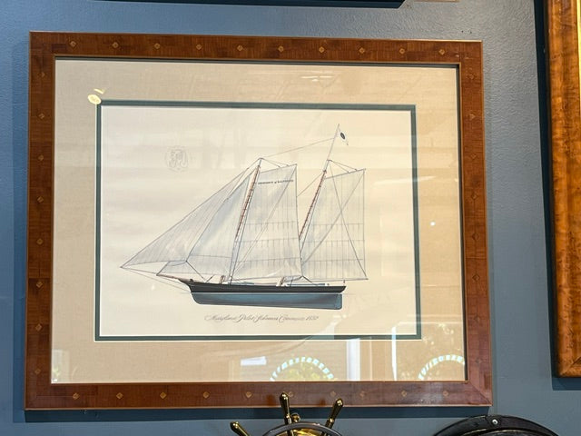 Framed Print - Maryland Pilot Schooner Commerce 1850