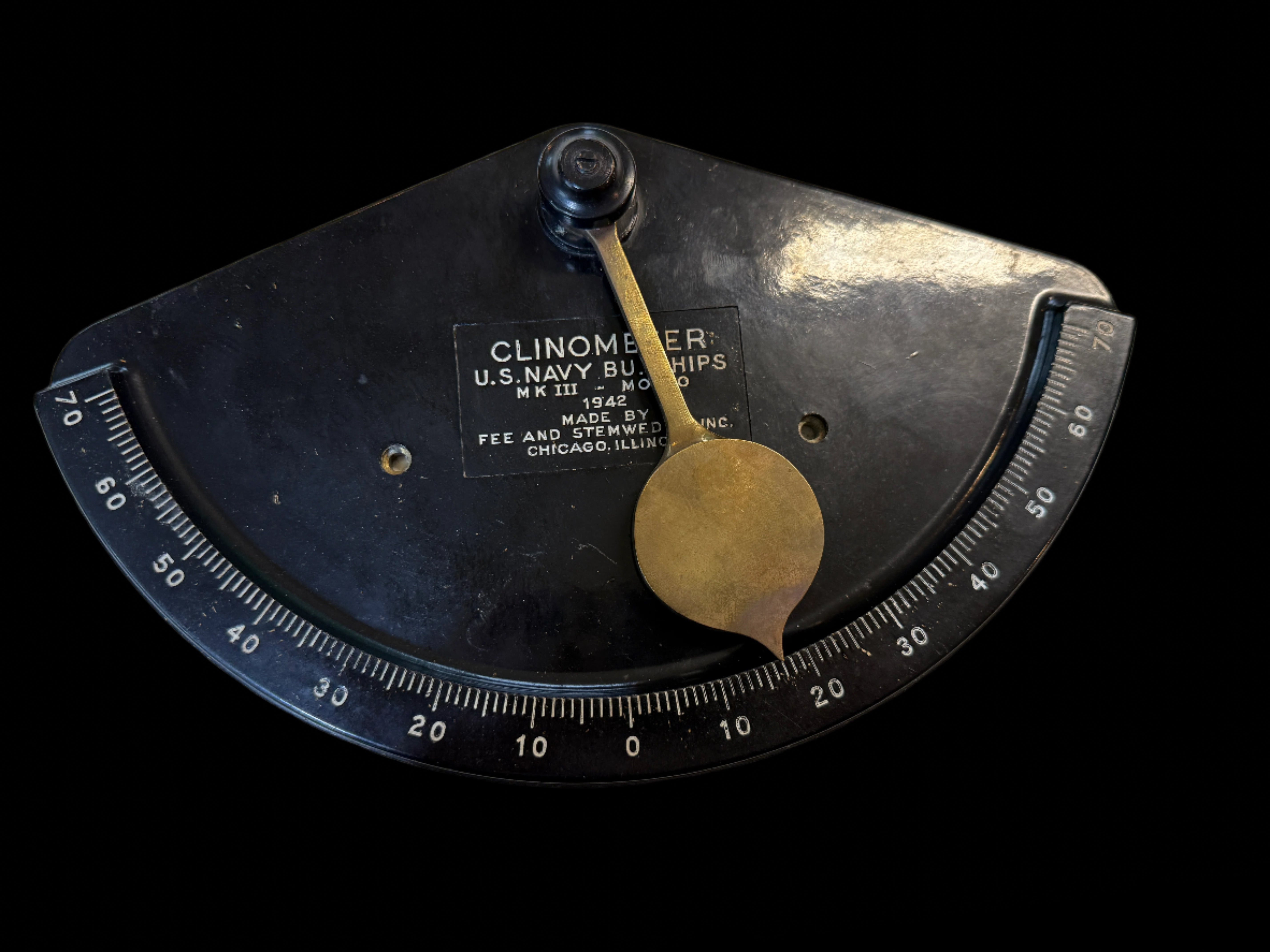 Clinometer View USN Clinometer – Annapolis Maritime Antiques
