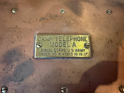 WWI-era U.S. Army Signal Corps Camp Telephone, Model A, dated 1917,