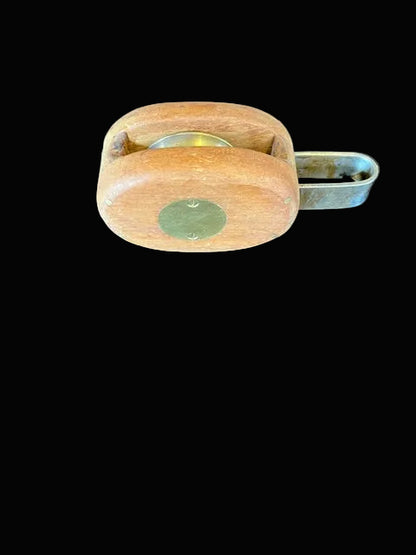 Antique Single Wooden Pulley Block