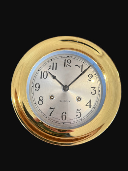 Chelsea Ship’s Bell Clock – 7.25” Brass Case