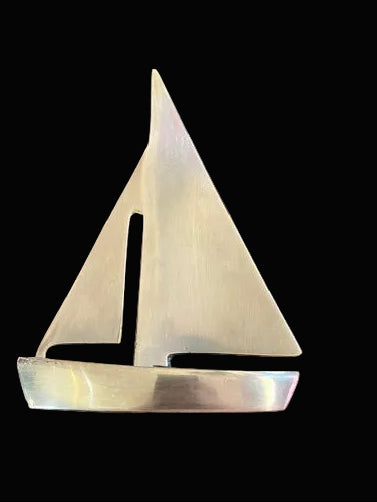 Mid-Century Modern Brass Sailboat