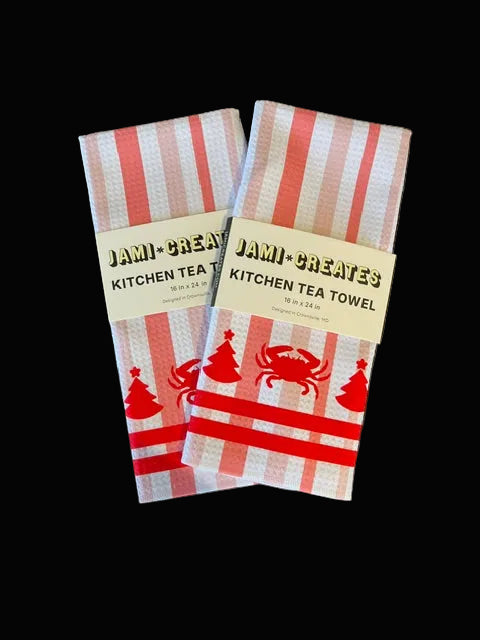 Red & White Holiday Kitchen Towel