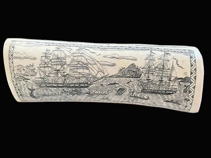Replica Whalebone Scrimshaw Engraving