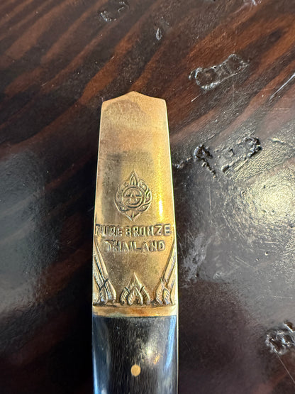 Vintage Thai Bronze Flatware Set – Napa Jewelry, Satahib Beach, Thailand – Complete in Case, 1950s–70s