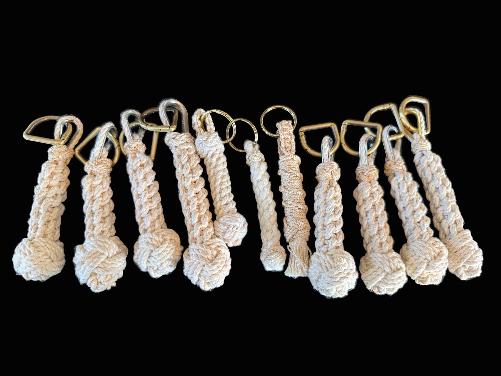 Hand Knotted Monkey Fist Keychain - Annapolis Maritime Antiques