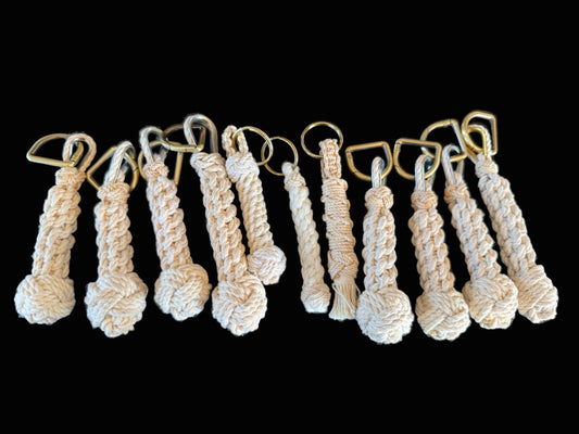 Hand Knotted Monkey Fist Keychain