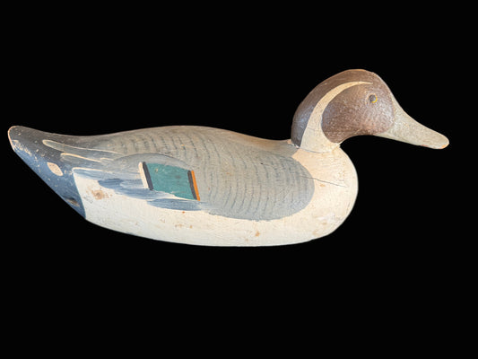 Vintage Pintail Duck Decoy — Hand-Carved Wood