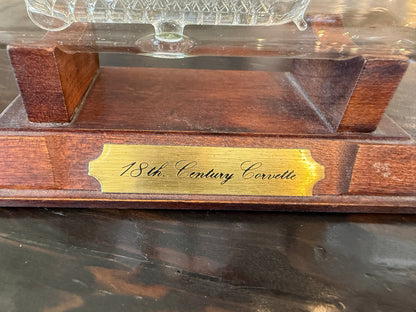 Glass Ship in a Bottle – 18th Century Corvette