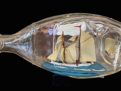 Handcrafted Ship in a Bottle – Schooner