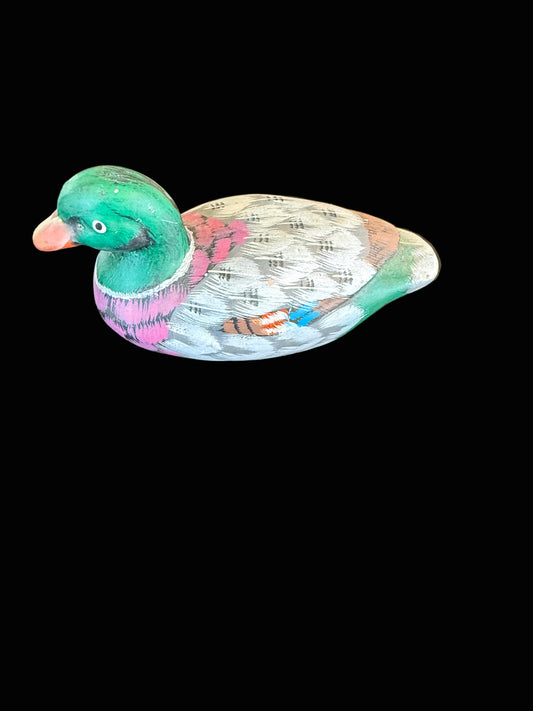 Hand-Painted Ceramic Duck Figurine