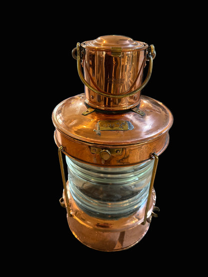 Vintage Copper Ship’s Lantern – Erik Ohlsson, Helsingborg – 18”