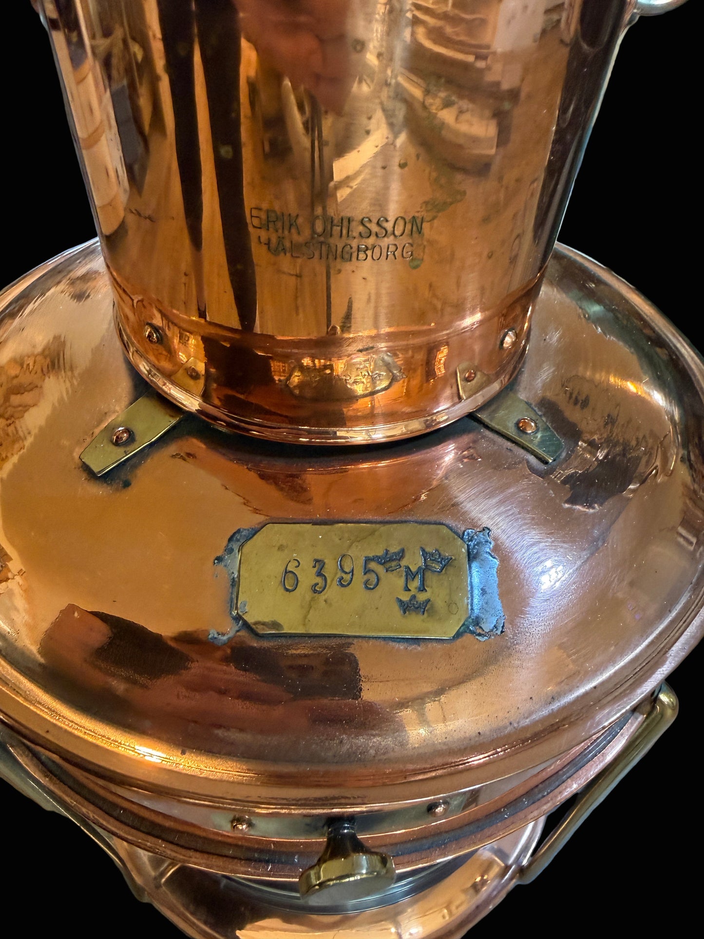 Large Swedish Copper Ship’s Lantern — Erik Ohlsson, Hälsingborg (No. 6395 M)