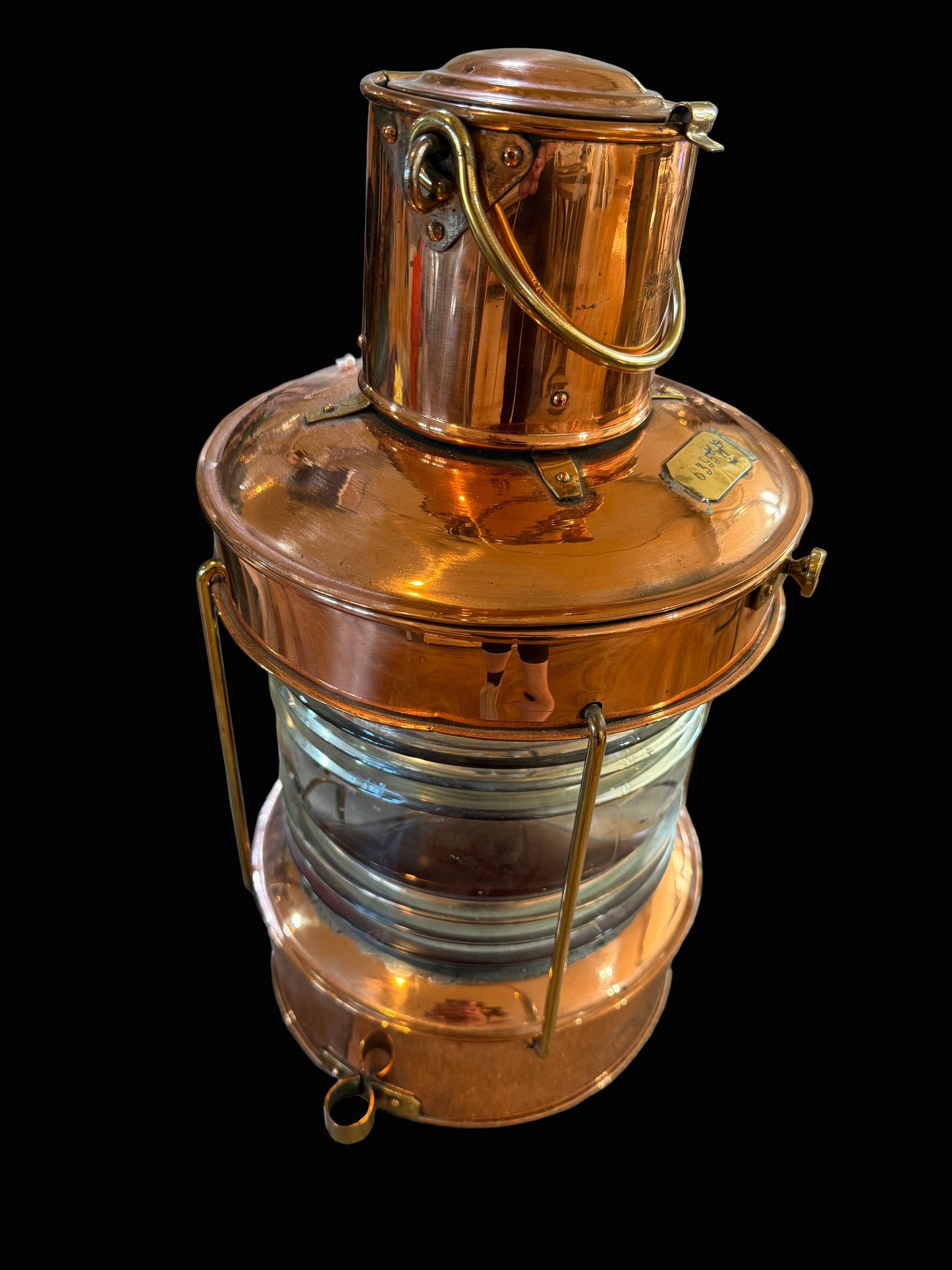 Large Swedish Copper Ship’s Lantern — Erik Ohlsson, Hälsingborg (No. 6395 M)