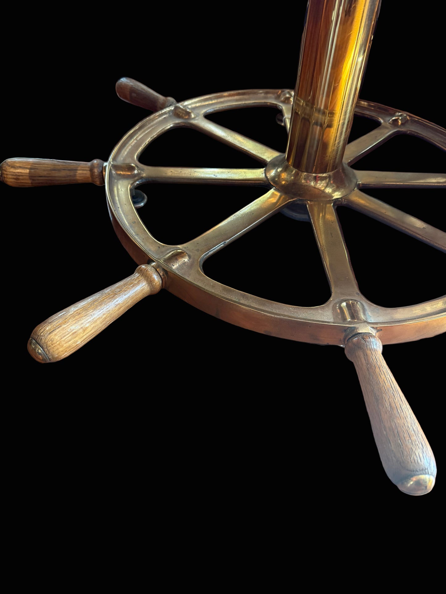 Double Ship’s Wheel Side Table circa WWII