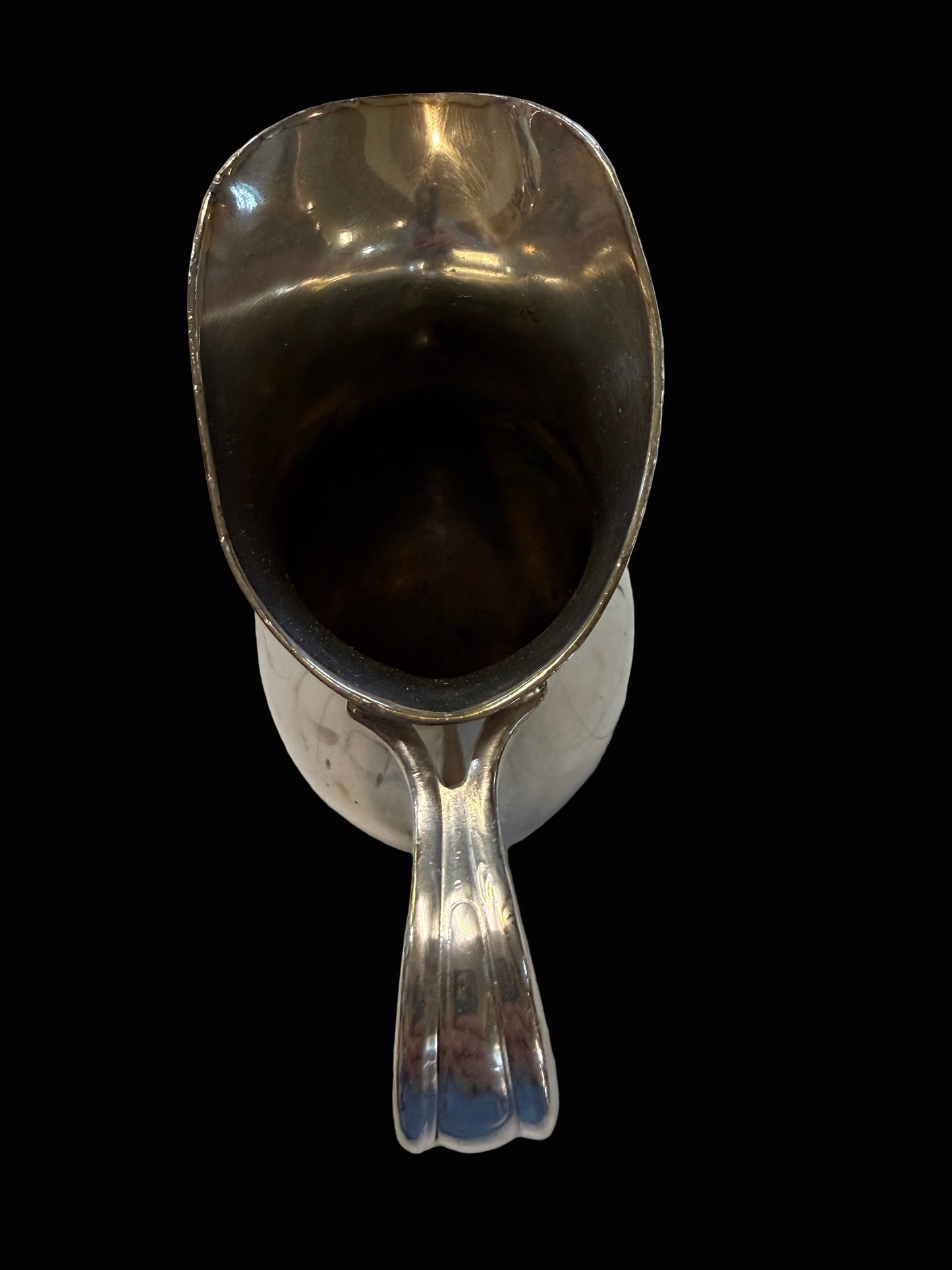 U.S. Navy Silver Soldered Creamer Pitcher – Reed & Barton 3610 (16 oz) - Annapolis Maritime Antiques