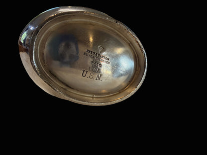 U.S. Navy Silver Soldered Creamer Pitcher – Reed & Barton 3610 (16 oz) - Annapolis Maritime Antiques