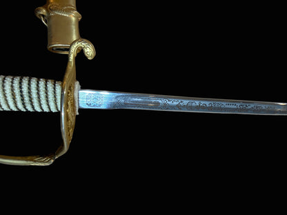 Miniature Dress Sword Letter Opener – Spanish Made (11″) - Annapolis Maritime Antiques