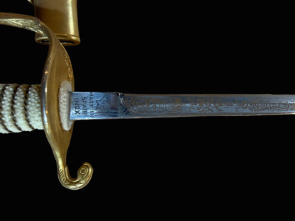 Miniature Dress Sword Letter Opener – Spanish Made (11″) - Annapolis Maritime Antiques