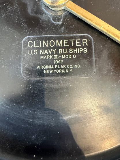 U.S. Navy Ship’s Clinometer (Mark II, Mod 0, dated 1912)