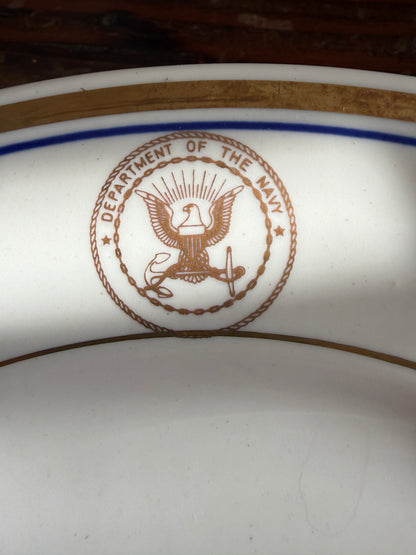 US Navy Wardroom China Plate Homer Laughlin 1963