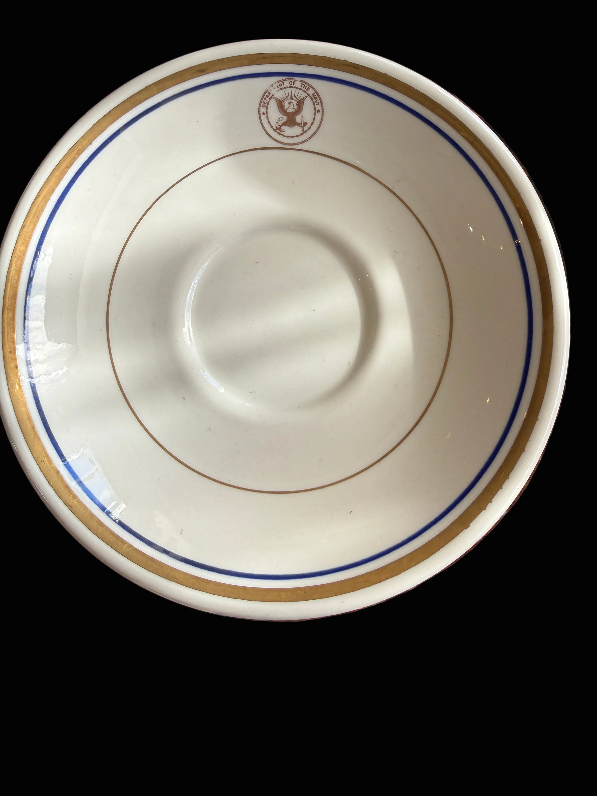 US Navy Wardroom China Saucer Homer Laughlin November 1960 - Annapolis Maritime Antiques