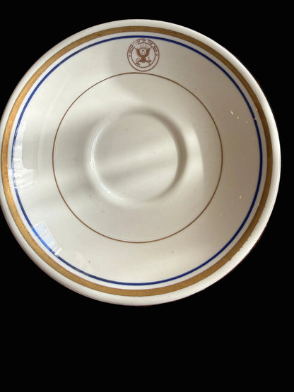 US Navy Wardroom China Saucer Homer Laughlin November 1960 - Annapolis Maritime Antiques