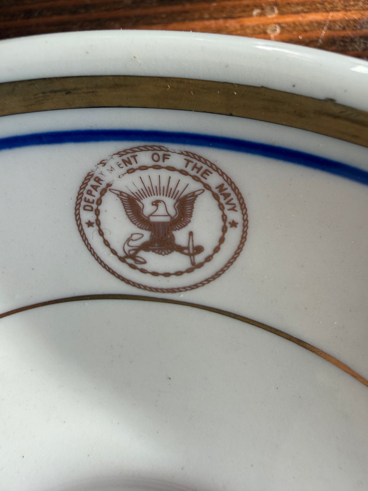 US Navy Wardroom China Saucer Homer Laughlin November 1960 - Annapolis Maritime Antiques
