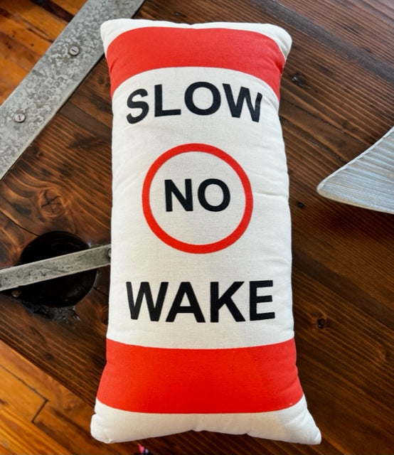 "Slow No Wake" Throw Pillow