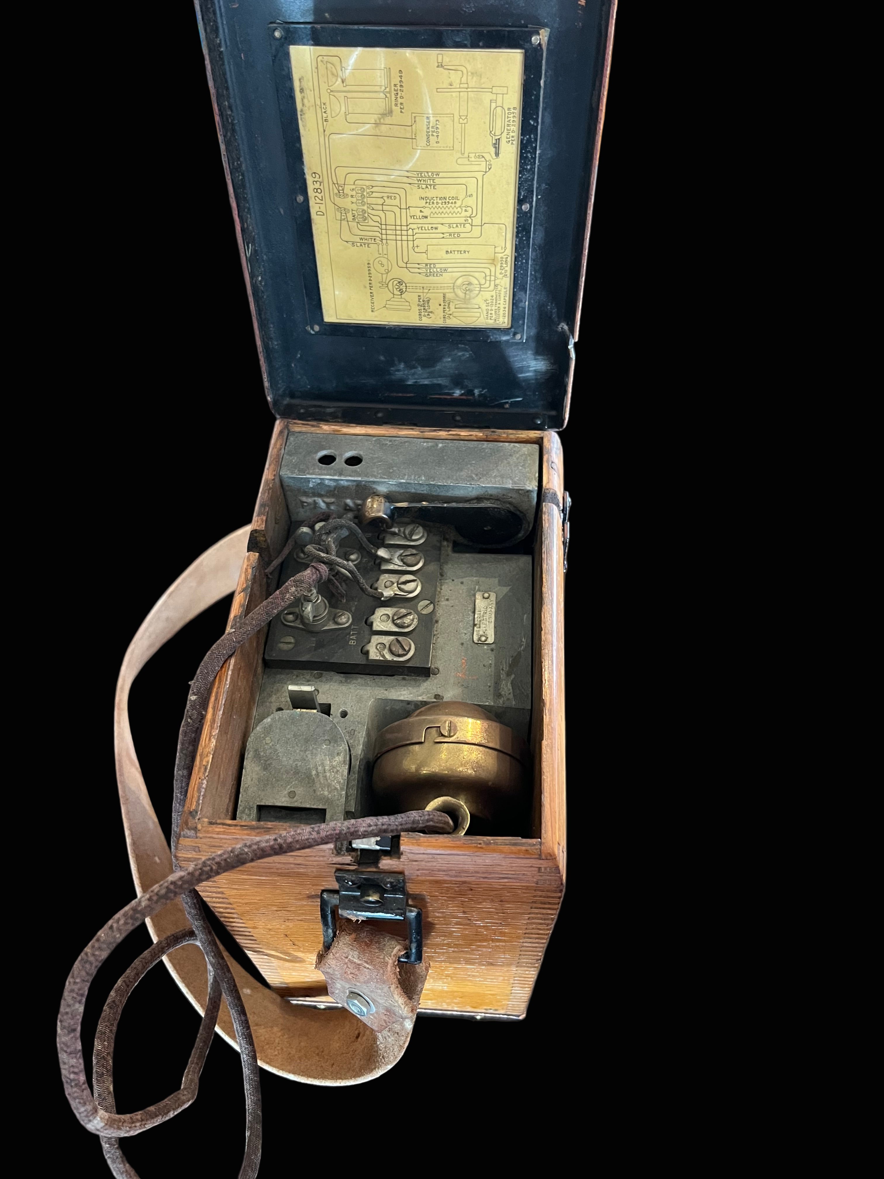WWI-era U.S. Army Signal Corps Camp Telephone, Model A, dated 1917