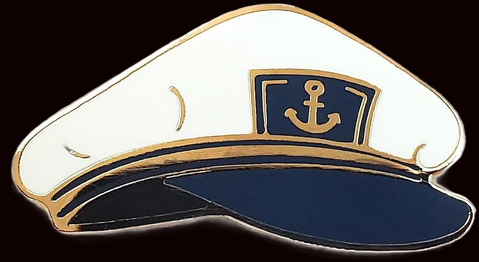 Nautical Enamel Pins - Captain Hat