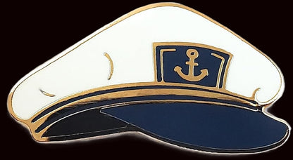 Nautical Enamel Pins - Captain Hat