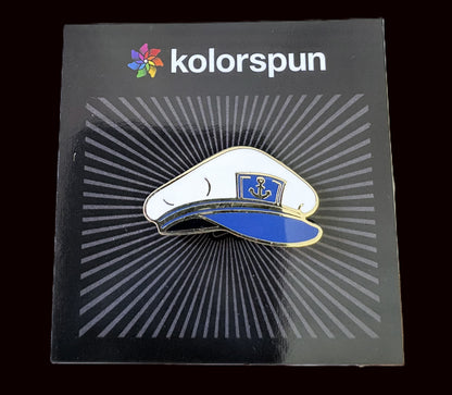 Nautical Enamel Pins - Captain Hat