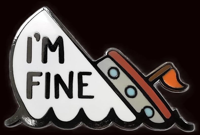 Nautical Enamel Pins - I'm Fine Boat