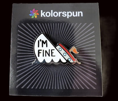 Nautical Enamel Pins - I'm Fine Boat
