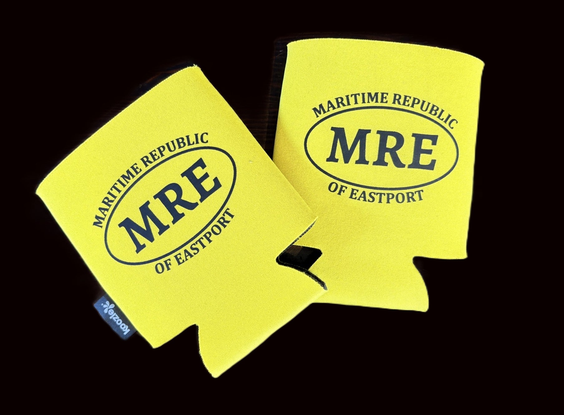 MRE Drink Koozie, Yellow and Black - Annapolis Maritime Antiques