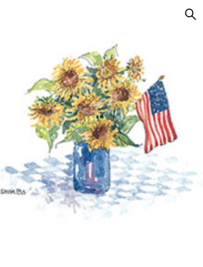 Patriotic Sunflowers - Onion Hill Greeting Cards