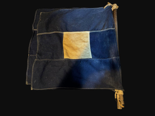 #Maritime Signal Flag – Letter “Z” (Zulu) Circa WWII