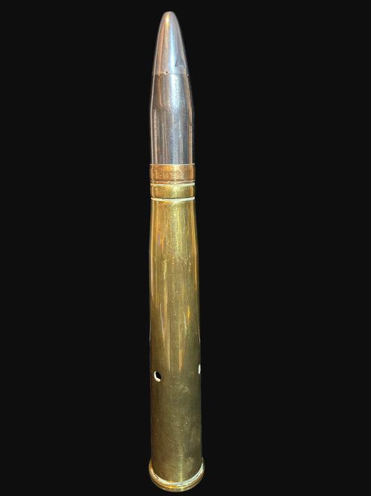 WWII 37 mm M16A2 Shell – 1943 Cartridge Case Co. – Inert U.S. Aircraft/Navy Round