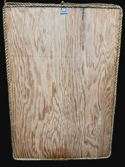 #U.S. Navy Recruitment Plaque – “Sky Ships” Airship Poster on Wood with Rope Trim