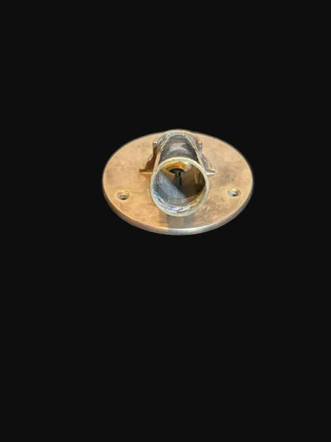 #Adjustable Flag Pole Mount Nautical Marine Hardware - Solid Brass - Annapolis Maritime Antiques